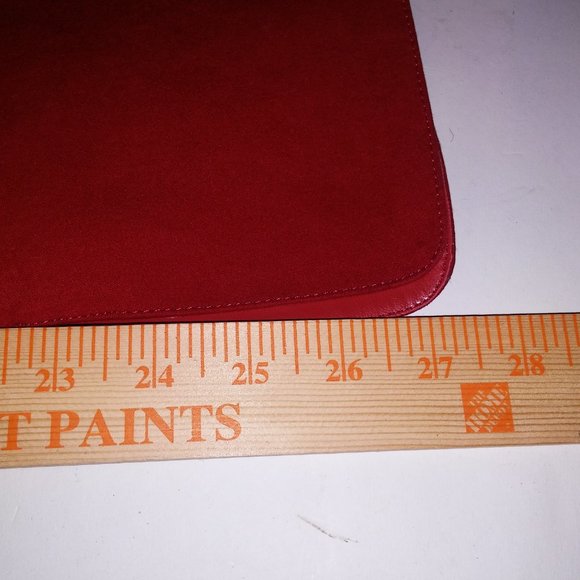 Just Fab Over the Knee Boots Womens Size 10 Solid Red Button Detail Platform Sid - Picture 12 of 16